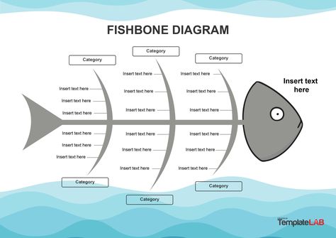 Fish Bone Diagram Template, Fish Bone Diagram, Fishbone Diagram Templates, Fish Diagram, Ishikawa Diagram, Fishbone Diagram, Free Graphic Organizers, Diagram Template, Product Owner