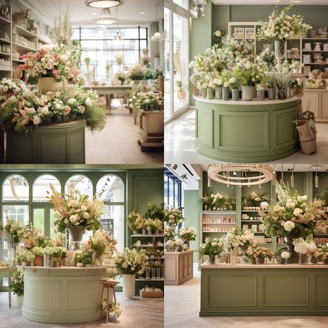 Florist Interior Design, Flower And Cafe Shop, Flowershop Ideas Interiors, Florist Shop Interior Inspiration, Flower Shop Interiors Design Florists, Flowershop Ideas, Florist Shop Interior, Flower Coffee Shop, Flower Shop Display