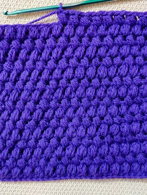 Puff Stitch Scarf, Crochet Stitches Scarf, Easy Crochet Scarf, Crochet Scarf For Beginners, Blanket Stitches, Puff Stitch Crochet, Bobble Stitch Crochet, Chunky Crochet Blanket, Crafts Diy Projects