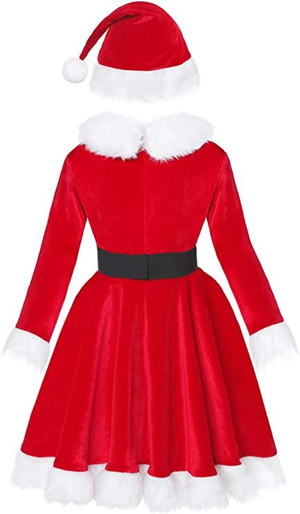 Christmas Dance Outfits, Christmas Outfit Kids, Modern Mrs Claus Outfit, Christmas Princess Costume Dress, Santa Clause Dress, Christmas Costume, Crismas Dress For Girl, Mrs Claus Outfit, Kawaii Santa Dress