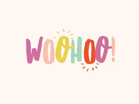 I'm so excited... by Michelle Blackshire Happy Font Design, Happy Typography, Colorful Typography, Happy Font, Fun Fonts, Graphisches Design, Hand Lettering Inspiration, Happy Design, Happy Words