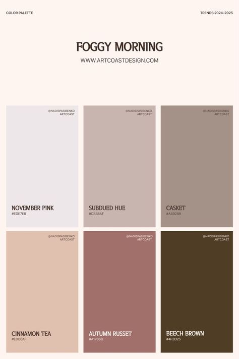 Color Palettes, Trendy Design, Illustrations, Fonts, Procreate Brushes Interior Pallet Color, Trendy Brand Color Palette, Rose Brown Color Palette, Color Swatches Pink, Pink Brown Palette, Mauve Color Palette, Color Palette Swatches, Trendy Color Palette, Instagram Banners