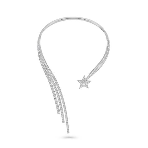 Fil de Comète Necklace - J2846 | CHANEL Chanel High Jewelry, Ashtar Command, Bracelet White Gold, Necklace White Gold, Chanel Store, Diamond Brooch, Chanel Jewelry, White Gold Earrings, Fine Jewelry Collection