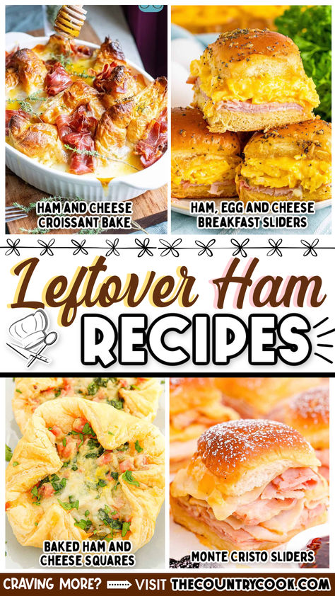 From breakfast to lunch to dinner recipes, there are plenty of fun recipe ideas here to use up all that leftover Easter ham! Leftover Ham Meals, Leftover Ham Recipe, Ham Leftovers Recipes, Meals With Ham, Recipes With Leftover Ham, Recipes Using Leftover Ham, Leftover Ham Ideas, Leftover Easter Ham Recipes, Leftover Ham Recipes Dinners