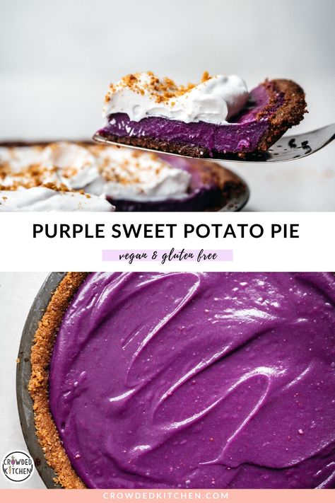 Gluten Free Sweet Potato Pie, Purple Sweet Potato Recipes Dinners, Purple Potato Pie, Purple Sweet Potato Shepherds Pie, Purple Sweet Potato Pie, Vegan Purple Sweet Potato Pie, Raw Vegan Sweet Potato Pie, Sweet Potato Appetizers, Japanese Purple Sweet Potato