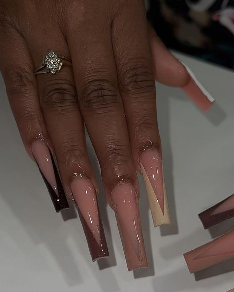 Fall Toe Nails, Marble Acrylic Nails, Brown Acrylic Nails, Black Instagram, Long Acrylic Nail Designs, Diy Acrylic Nails, Long Nail Designs, Swarovski Nails, Appointments Available