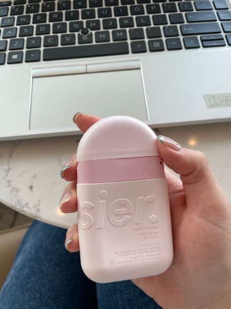 Glossier Hand Lotion, Hand Lotion Aesthetic, Glossier Hand Cream Aesthetic, Glossier Hand Cream, Hand Cream Aesthetic, Skin Care Pink Aesthetic, Hand Moisturizer, Preppy Gifts, Cream Aesthetic