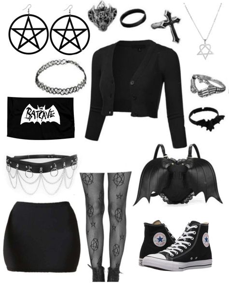 Gothic Outfits Casual Winter, Shein Alternative Outfits, Winter Outfits Alternative, Gothic Outfits Casual, Goth Outfits Casual, Black Romper Outfit, Outfits Goth, Fanfiction Ideas, Slay Fits