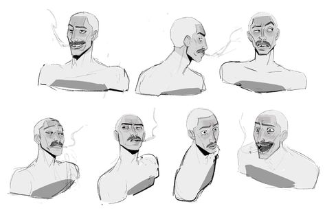 Laughing Character Reference, Annoying Character Design, Character Laughing Reference, Scared Standing Poses Drawing, Scared Character Expression, Awkward Smile Drawing Reference, Snarl Face Reference, Possessed Pose Reference, Expression Sheet Character Design