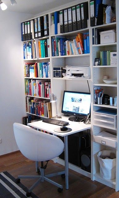 Billy Bookcase Desk from Ikea Hackers, might would work well for the spare room. Billy Ikea, Billy Bookcases, Billy Bookcase Hack, Diy Computer Desk, Hack Ikea, Ikea Billy Bookcase Hack, Desk Diy, Billy Bookcase, Bookcase Desk