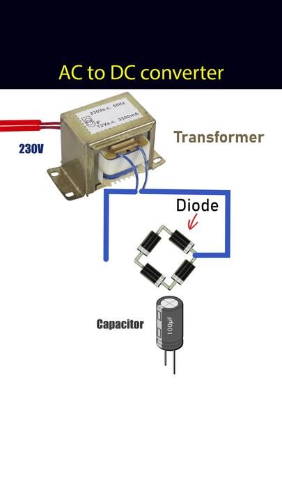 Ac To Dc, Diy Electronics, Diode, Circuit, Make Your Day, Make Your, Electronics