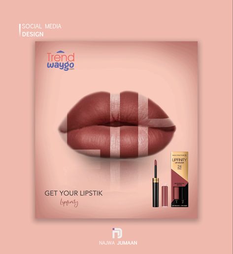 Makeup Graphic Design Illustrations, Lipstick Social Media Design, Makeup Social Media Design, Makeup Poster Design Graphics, Social Media Graphic Design, Makeup Poster, Media Graphic Design, Ad Ideas, Media Makeup