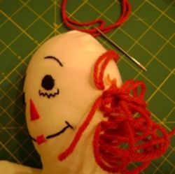 Rag Doll Hair, Diy Yarn Dolls, Handmade Dolls Patterns, James Whitcomb Riley, Rag Doll Tutorial, Raggedy Doll, American Girl Crafts, Homemade Dolls, Yarn Dolls