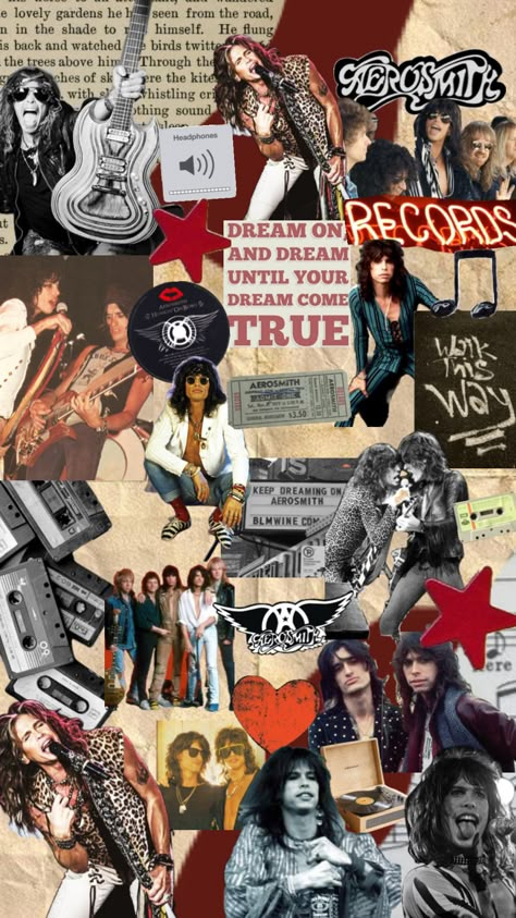 Aerosmith Aesthetic, Aerosmith Wallpaper, Shuffle Wallpaper, Cute Iphone Wallpapers, Rock Room, Life Notes, Joe Perry, Band Wallpapers, Keep Dreaming