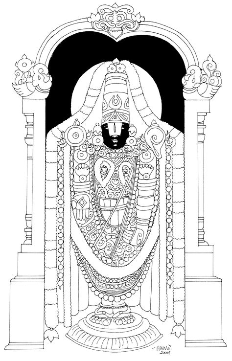 Tamil Cliparts: Venkatachalapathi Line Drawings for invitations Lord Venkateswara Mandala Art, Dwarkadhish Drawing, Balaji Sketch, Perumal Drawing, Tirupati Balaji Drawing, Balaji Drawing, Tanjore Painting Sketches, Kerala Mural Painting, Kalamkari Painting