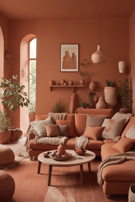 Step into a cozy living room adorned with Terracotta Dreams. Follow along as we explore earthly hues for a serene and inviting space.
#ad  


#ideasInspo
#wallpaint2024
 #color2024
 #DIYpainting
 ##DIYhomedecor
 #Fixhome Terracotta Palette, Easy Fall Decor, Relaxing Space, Cozy Spaces, Desert Oasis, Modern Bathroom Decor, Living Room Colors, Cozy Home, Paint Colors For Home