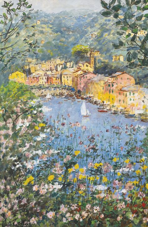 Italy Watercolor, Inspiring Paintings, Garden Paintings, Art Masterpieces, Monet Art, Scenic Art, Italian Painters, Venice Biennale, Italy Art