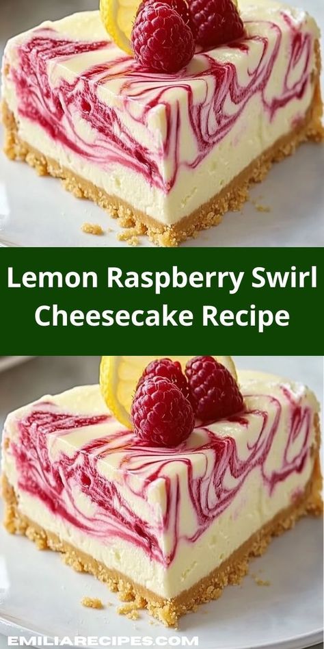 Searching for a unique cheesecake recipe? This Lemon Raspberry Swirl Cheesecake is a delightful blend of flavors that will elevate your dessert game. Easy to make, it's a family-friendly dessert everyone will enjoy after dinner. Lemon Raspberry Cheesecake, Raspberry Swirl Cheesecake, Swirl Cheesecake, Refreshing Desserts, Raspberry Cheesecake, Dessert Options, Lemon Raspberry, Creamy Desserts, Lemon Cheesecake