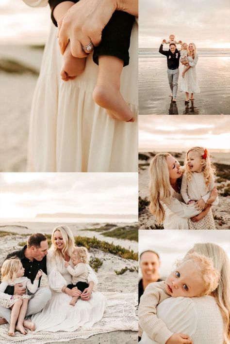 Baby Beach Photos, Family Outfit Inspiration, Beach Photoshoot Family, Sunset Family Photos, Family Photo Inspiration, Family Beach Session, Beach Photography Family, Beach Photo Session, Fall Beach