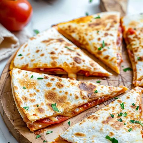 Pizza Quesadilla Recipes, Camp Lunch, Pizza Quesadilla, Pizza Roll Up, Pizza Roll, Leftover Pizza, Music Camp, Classic Pizza, Craving Pizza