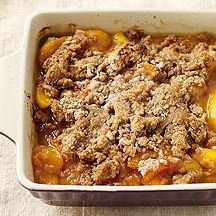 ummmmm, peach cobbler, weight watchers version.  4 points Weight Watchers Peach Cobbler Recipe, Peach Crumble, Weight Watchers Recipes, Brownie Desserts, Ww Desserts, Peach Cobbler Recipe, Crumble Recipe, Weight Watchers Desserts, Cooking Spray