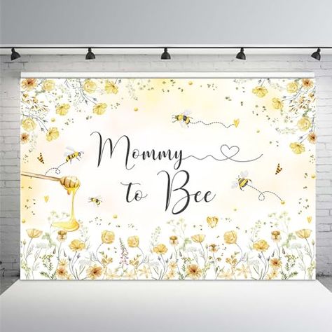 Bride To Bee Photo Backdrop, Outdoor Birthday Party Decorations, Photography Booth, Flower Baby Shower, Baby Shower Plates, Happy Birthday Yard Signs, Birthday Yard Signs, Outdoors Birthday Party, Mommy To Bee