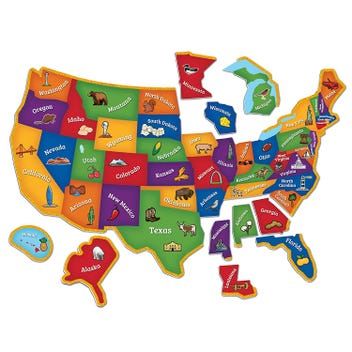 State Names, Geography For Kids, Map Puzzle, Maps For Kids, Spatial Relationships, Map Outline, Learning Style, Xiamen, Skills Development