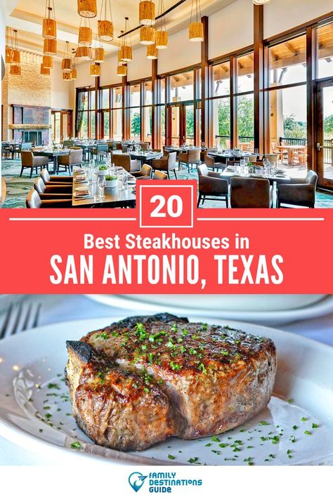 20 Best Steakhouses in San Antonio, TX Texas Steak, San Antonio Restaurants, Texas Restaurant, Unique Cafe, Best Steak, San Antonio Texas, Foodie Travel, San Antonio Tx, Places To Eat