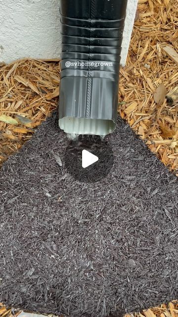 Downspout Drainage Ideas Flower Beds, Garden Drainage Solutions, Downspout Runoff Ideas, Rain Garden Diy, Gutter Drainage Ideas, Downspout Drainage Ideas, Recycled Rubber Pavers, Backyard Pondless Waterfall, Downspout Drainage