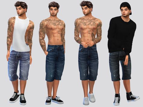 Dip Dye Shorts, Male Pants, Sims 4 Male Clothes, The Sims 4 Download, Sims 4 Clothing, Blue Jean Shorts, Sims 4 Cc, The Sims Resource, Sims Resource