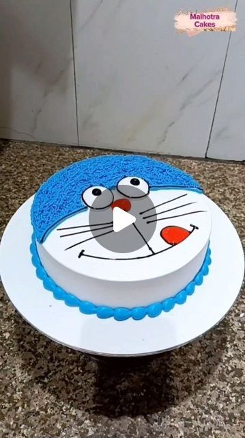 Kadak तड़का,- Malhotra Cake'S on Instagram: "Easy way to make Doraemon cake.💕❤️ Whatever be your choice, whatever be the design, just tell us and we will make it for you, for this just DM. Us . . . . . . #vanillacake #pineapplecake #butterscotchcake #strawberrycake #chocolatecake #doraemoncake #cake #cakedesign #cakeart #cakelover #cakeboss #viral #viralreels #viralvideos #instagram #explore #trending #kadaktadka #deoband" Doraemon Cake Designs, Doremon Cake Designs, Doraemon Cake, Butterscotch Cake, Pineapple Cake, Cake Boss, Cake Lover, Strawberry Cake, Cake Art