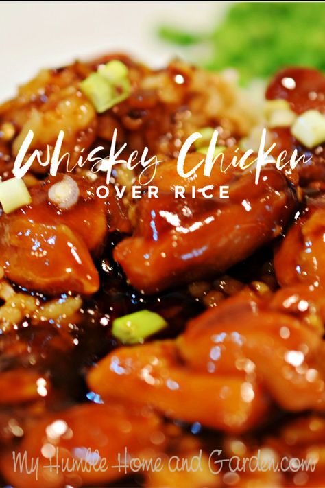 Whiskey Chicken, Whiskey Sauce, Cola Chicken, Chicken Over Rice, Whiskey Recipes, Humble Home, Authentic Chinese Recipes, Sauce For Chicken, Hot Pepper