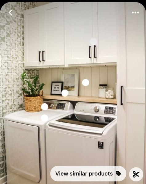 Laundry Room With Wash Sink, Laundry Room Long Cabinet, Cupboards Above Washer And Dryer, Laundry And Mechanical Room Ideas, Small Laundry Room With Broom Closet, Small Laundry Room Half Bath Combo, Small Laundry Room With Top Loader, Laundry Room Farmhouse Ideas, Lowes Laundry Room Cabinets