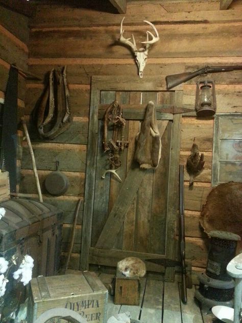 Photo taken at Wilderness Taxidermy in Franklin, NC Trappers Cabin, Lottie Matthews, Hunters Cabin, Cowboy Room, Camp Decor, Franklin Nc, Hunting Cabin, Western Aesthetic, Log Cabin Homes