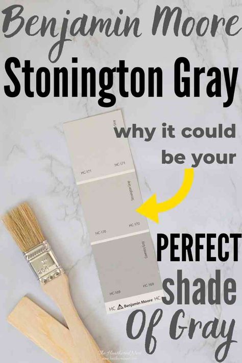 Benjamin Moore Stonington Gray, Grey Bathroom Paint, Grey Paint Living Room, Grey Bedroom Paint, Perfect Grey Paint, Best Gray Paint, Coventry Gray, Gray Paint Colors, Stonington Gray