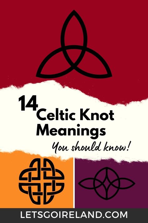 Trinity knot, Shield Knot and the Serch Bythol Celtic offer a taster of the complete guide to 14 Celtic Knot Designs and their Meanings which is linked to. These are unending Celtic Knot designs and are very popular Irish symbols Irish Protection Symbols, Celtic Knots And Meanings Irish, Irish Knots Meaning, Trinity Celtic Knot Tattoo, Irish Designs Pattern, Celtic Trinity Knot Meaning, Celtic Knots Tutorial, Celtic Symbols For Love, Meaningful Irish Tattoos