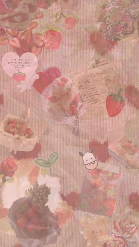 💗🍓🍰#strawberry #strawberryaesthetic #pink #pinkaesthethic #cottagecore #garden #preppy #wallpaper Cottagecore Garden, Preppy Wallpaper, Book Cover, Pink