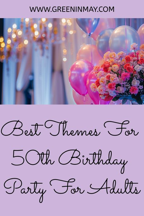 In this article we share some of the best themes for 50th birthday parties for adults. We have got you covered whether you are into vintage vibes or want a more modern feel! 50th Birthday Theme Ideas, 50th Birthday Party Themes For Women Zazzle, 50th Bday Ideas For Women, 50th Bday Party Ideas, 50th Party Themes, 50th Theme Party Ideas For Women, 50th Birthday Party Vintage Theme, 50th Birthday Color Scheme, Womans 50th Birthday Decor