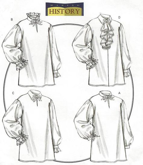 Regency Mens Fashion, Pirate Blouse, Frilly Shirt, Mens Shirt Pattern, Victorian Shirt, Poet Shirt, Poet Blouse, Tunic Sewing Patterns, Regency Era Fashion