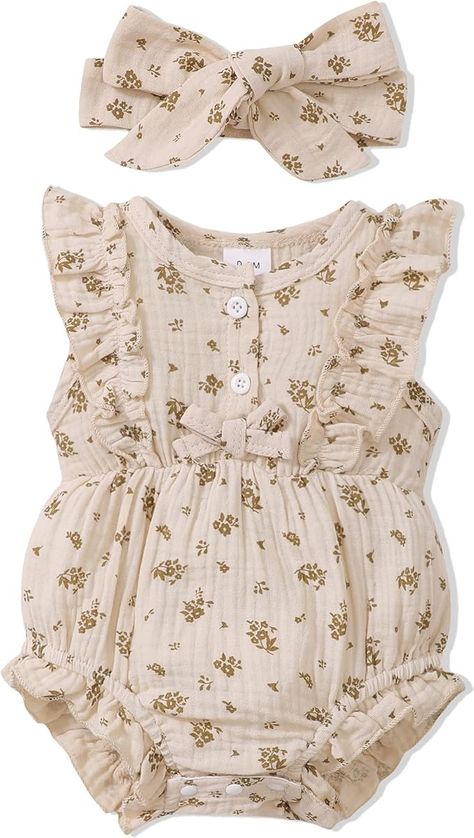 Amazon.com: Renotemy Infant Baby Floral Romper Summer Clothes Girl Short Sleeve Rompers Baby Girl Clothes 0-3 Months Apricot: Clothing, Shoes & Jewelry Summer Jumpsuit Short, Summer Jumpsuits, Apricot Clothing, Infant Baby Girl, Summer Jumpsuit, Clothes Girl, Jumpsuit Summer, Short Sleeve Romper