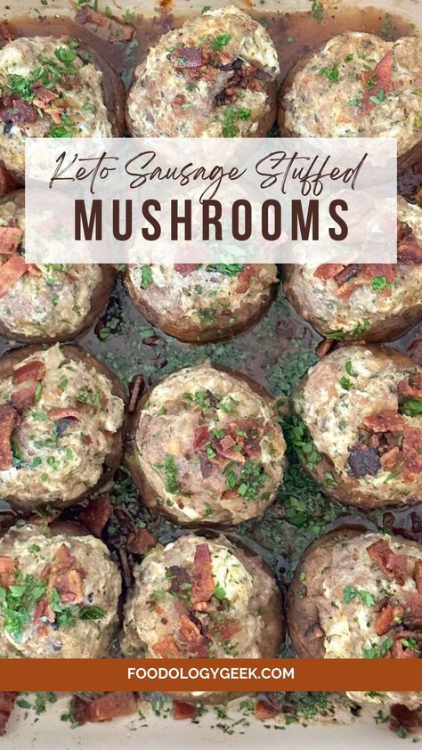 Keto Stuffed Mushrooms, Low Carb Stuffed Mushrooms, Sausage Stuffed Mushrooms, Geek Food, Stuffed Mushroom, Low Carb Appetizers, Carb Free, Appetizer Bites, Taste Buds