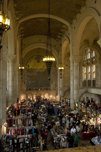 The Brooklyn Flea Market - so amazing!  Love the Market and the Building!!!!! York Shambles, Indoor Flea Market, Brooklyn Flea Market, Winter Market, Bank Building, Banks Building, Empire State Of Mind, I ❤ Ny, Saturday Sunday