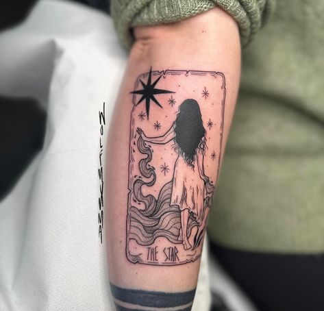 ✨ The Star ✨ Star Tarot Card Tattoo, Star Tarot Tattoo, The Star Tarot Tattoo, Star Tarot Card, The Star Tarot, Tarot Card Tattoo, Tarot Tattoo, Anna Jones, Card Tattoo