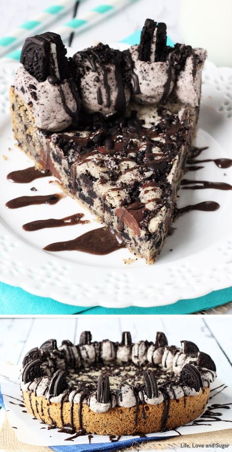 Cookies And Cream Cookie, Oreo Dessert Easy, Life Love And Sugar, Oreo Cookie Cake, Oreo Cookie Recipes, Oreo Dessert Recipes, Chocolate Oreo Cake, Cookies And Cream Cake, Oreo Recipes