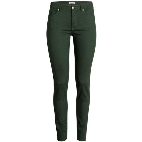 H&M Superstretch trousers (135 VEF) ❤ liked on Polyvore featuring pants, jeans, bottoms, trousers, dark green, slim leg pants, h&m, five pocket pants, h&m pants and h&m trousers All Green Outfit, Dark Green Jeans, H&m Trousers, Dark Green Pants, Ladies Pants, Green Jeans, Womens Fashion Inspiration, Slim Leg Pants, Green Outfit