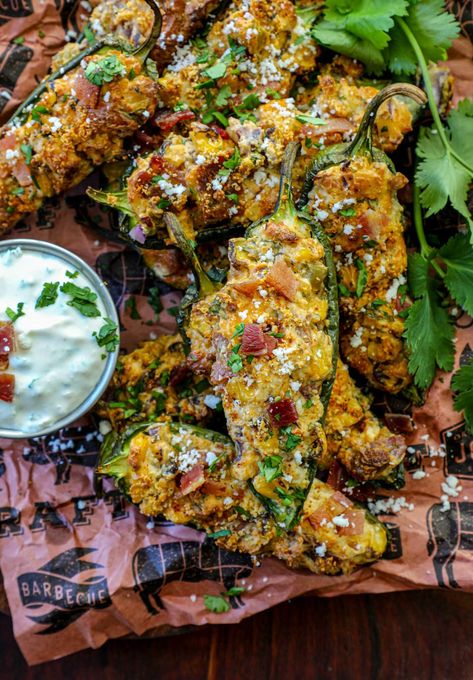 Corn Jalapeno, Sweet Potato Fritters, Jalapeno Popper Recipes, Poppers Recipe, Potato Fritters, Jalapeno Recipes, Flat Iron Steak, Cotija Cheese, Mexican Street Corn