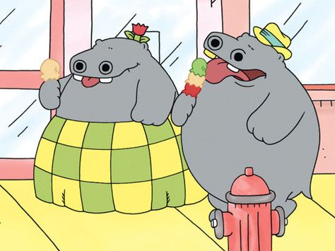 George and Martha | Hilarious show 2 Animals Together, Canadian Childhood, Hippo Pictures, 90s Posters, Hippo Art, George And Martha, 90s Cartoon Shows, Animals Together, Cartoon Hippo