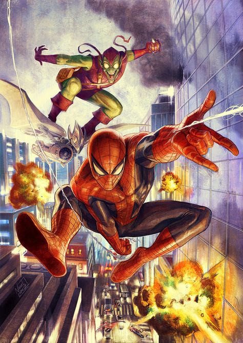 Spider Man Green Goblin, Dc Comic Art, Alien Resurrection, Art Spiderman, Image Spiderman, Spectacular Spider Man, Spiderman Artwork, Spiderman Pictures, Marvel Comics Wallpaper