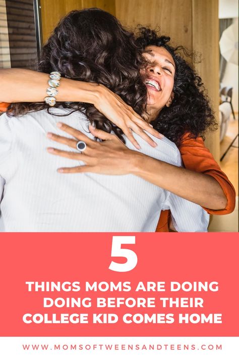 Your College kid comes home and you're so excited! Here are things to do while you wait and what to expect when your college student is home on break. Kids Activities At Home, Raising Teenagers, Student Plan, College Planning, Going To University, High School Years, College Kids, Parenting Skills, Parenting Teens