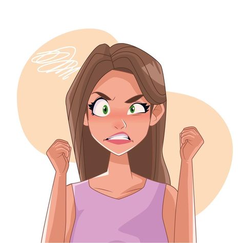 What Causes Headaches, Angry Woman, Angry Cartoon, Angry People, Woman Vector, Angry Women, Good Morning Beautiful Flowers, People Figures, Family Cartoon